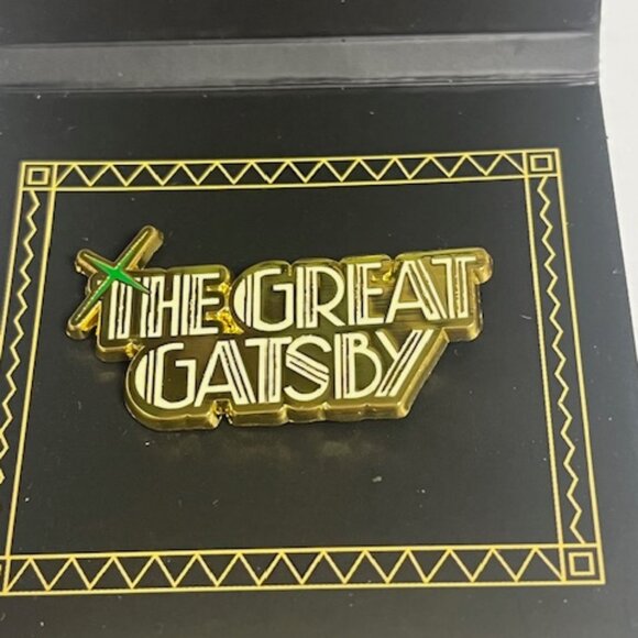 The Great Gatsby A New Musical Enamel Gold Tone Lapel Hat Vest Pin 1.5"x.75" - Picture 6 of 11